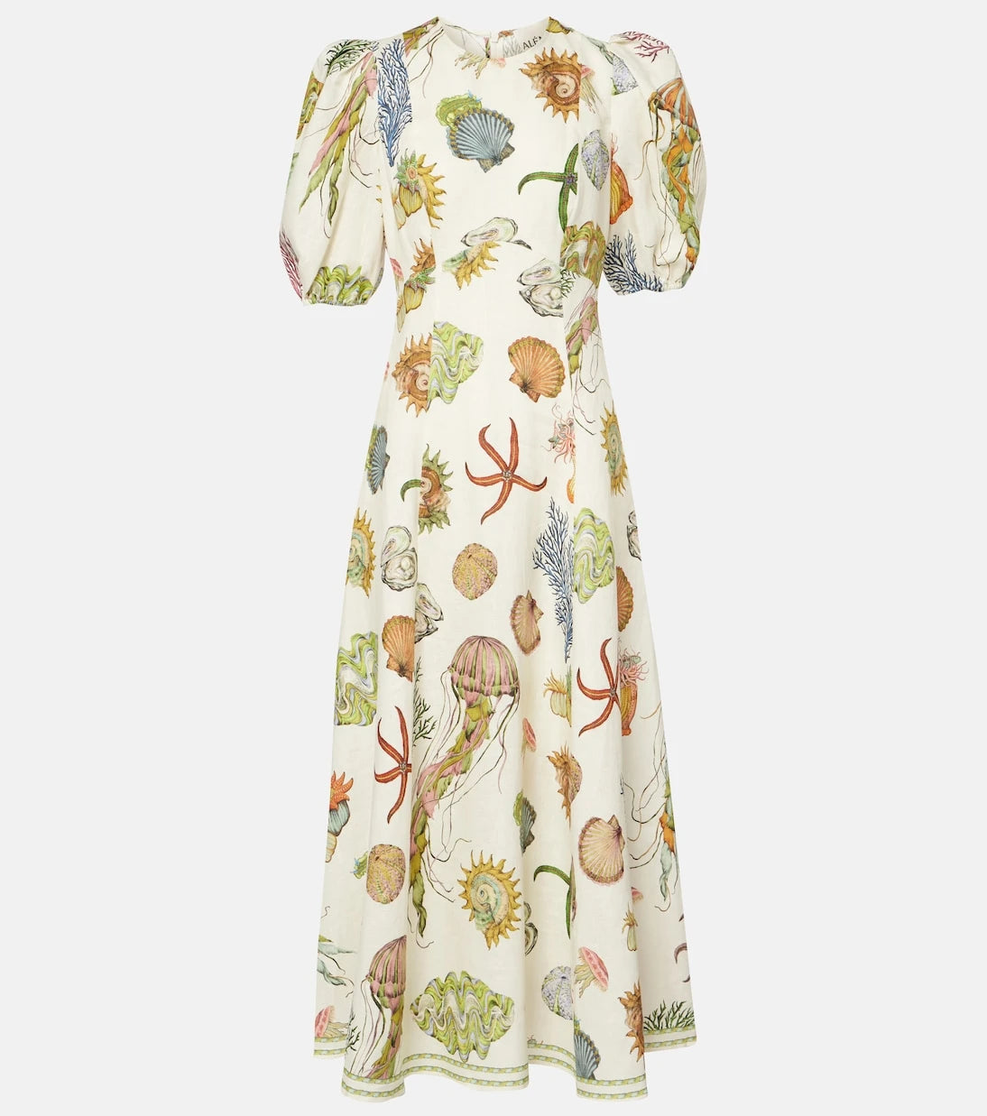Alémais - Sea linen midi dress