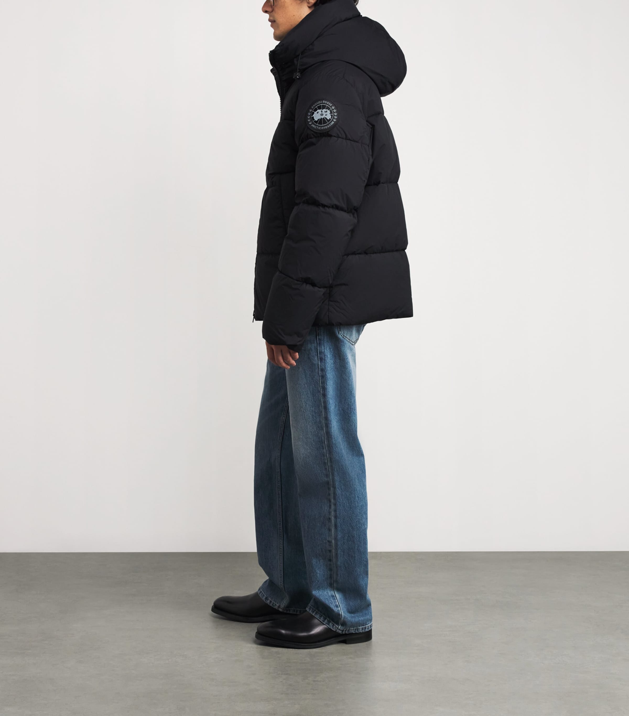 Canada Goose Black Down Packable EnduraLuxe Crofton Puffer Jacket