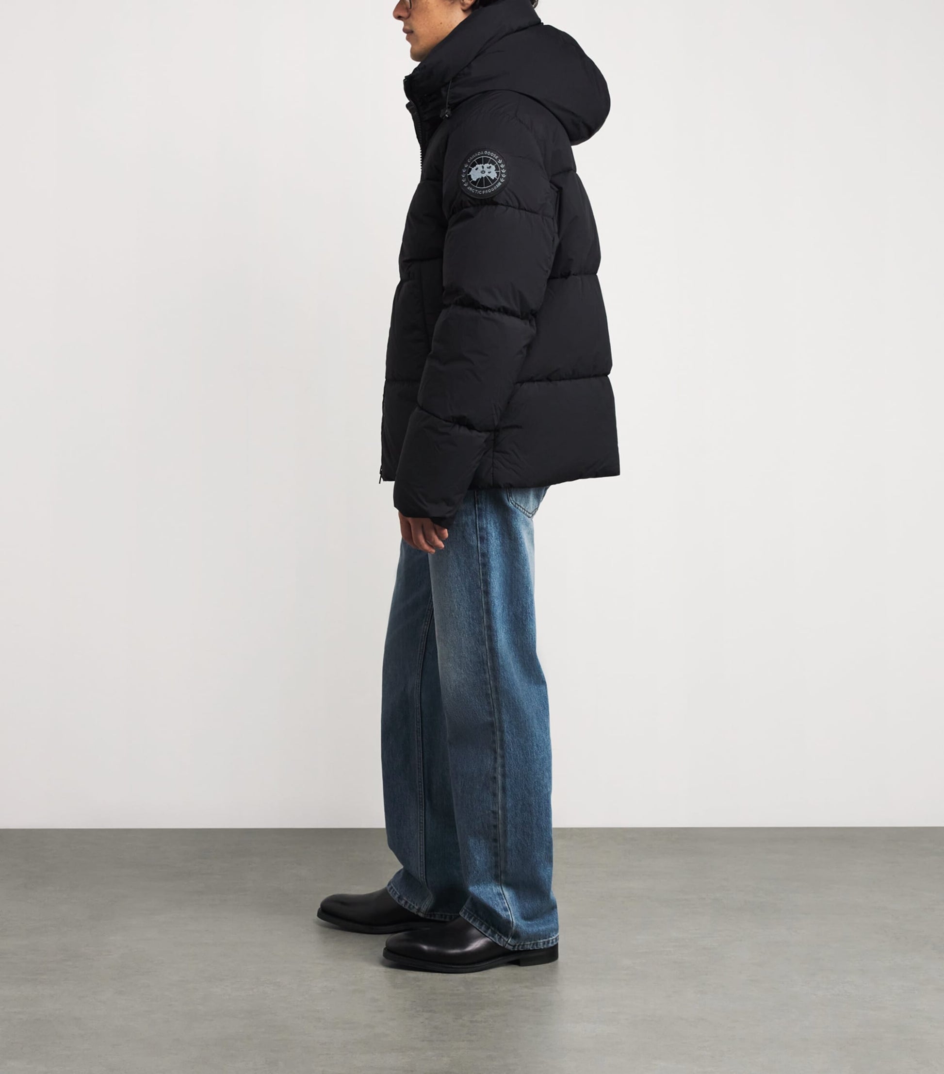 Canada Goose Black Down Packable EnduraLuxe Crofton Puffer Jacket
