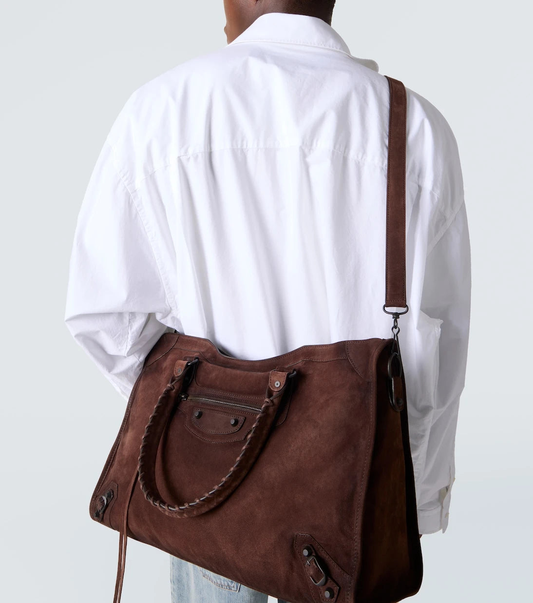 Balenciaga - Le City Large suede tote bag