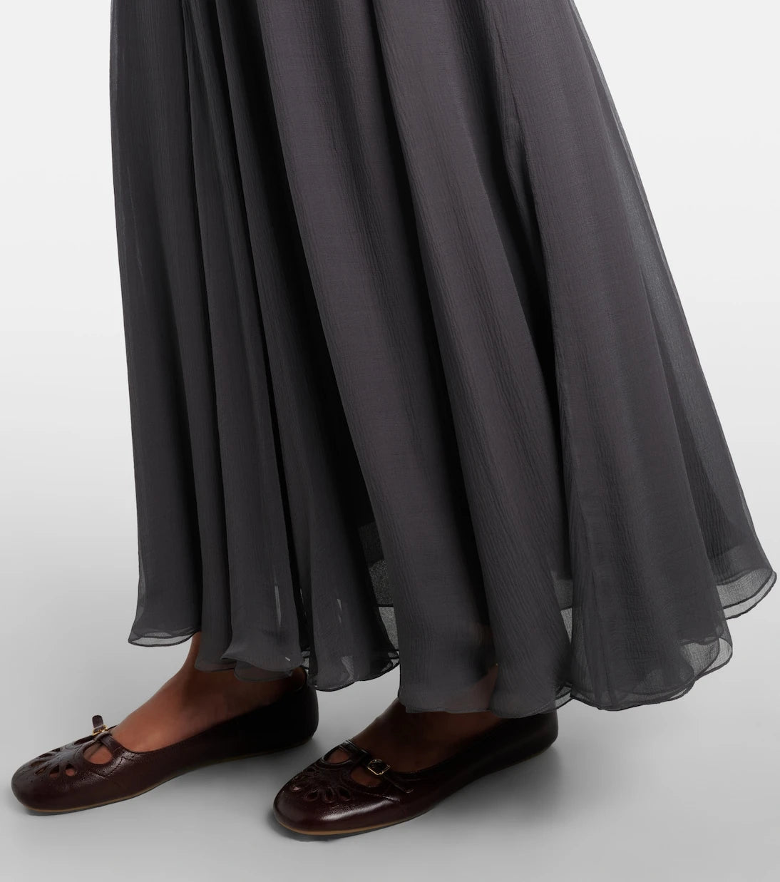 Chloé - Paneled high-rise silk muslin maxi skirt