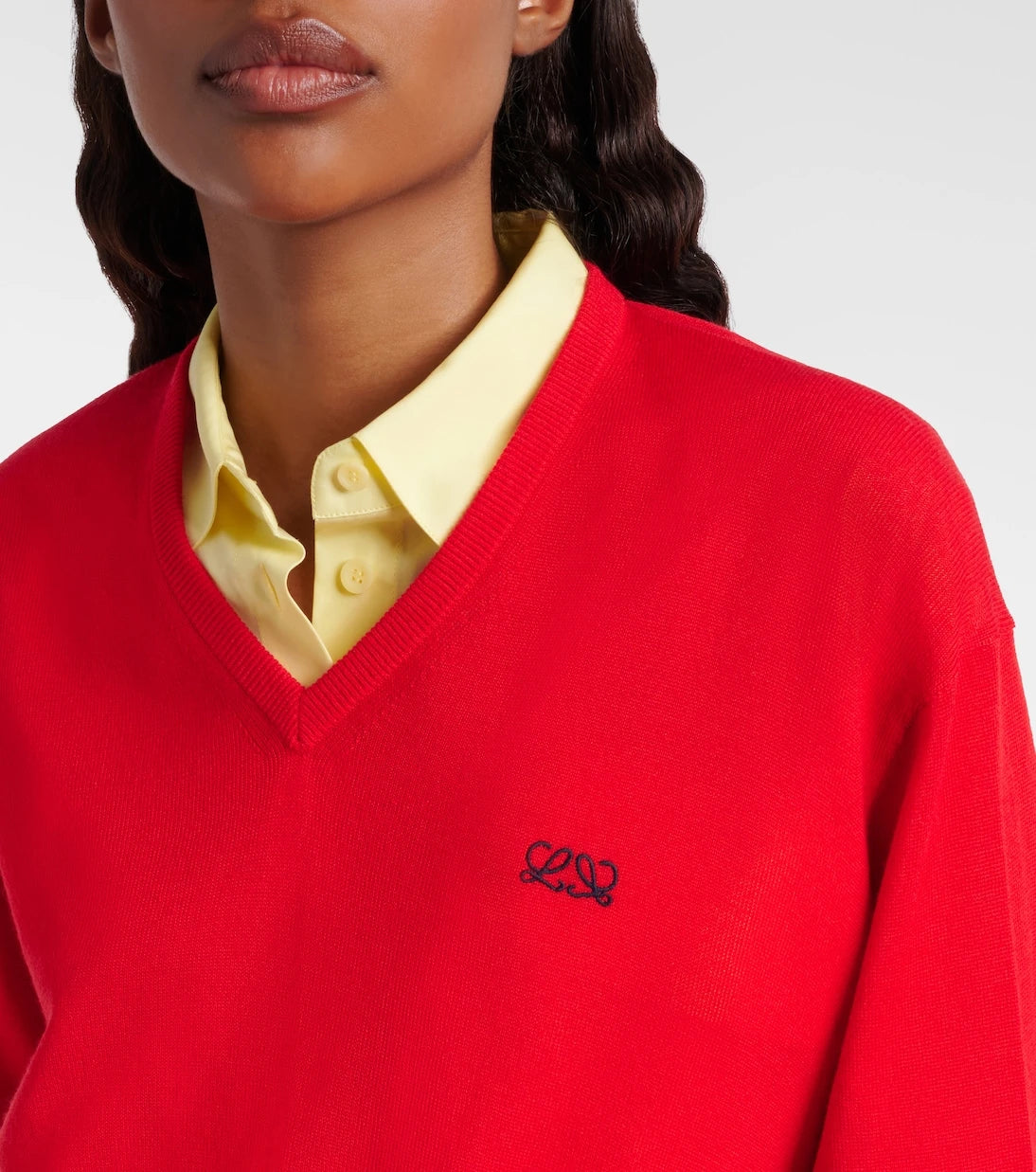Loewe - Double L asymmetric wool sweater