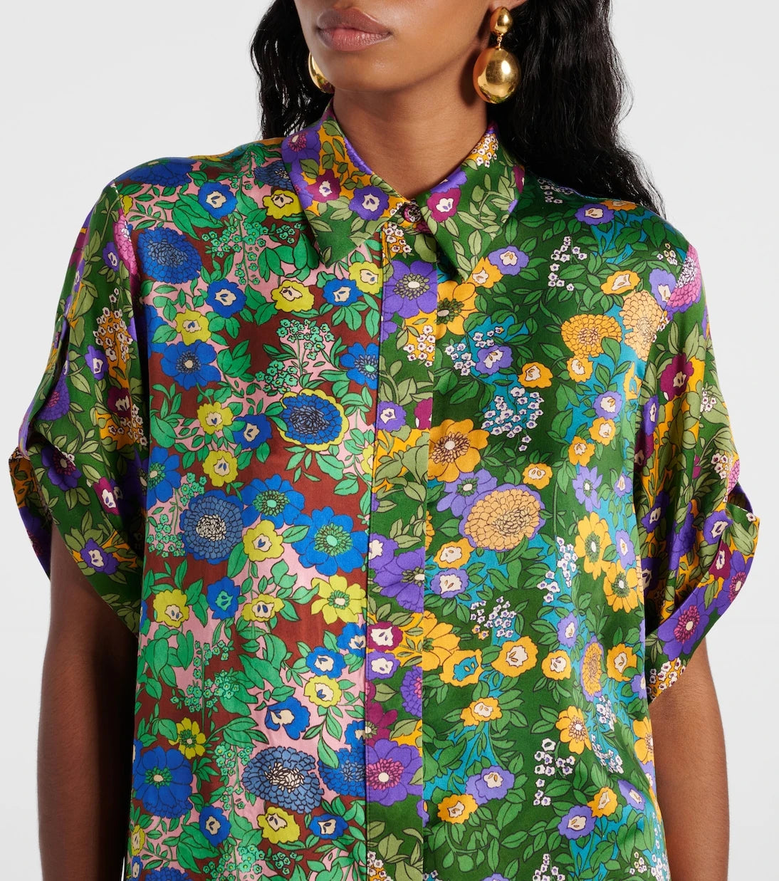 Alémais - Printed silk satin shirt