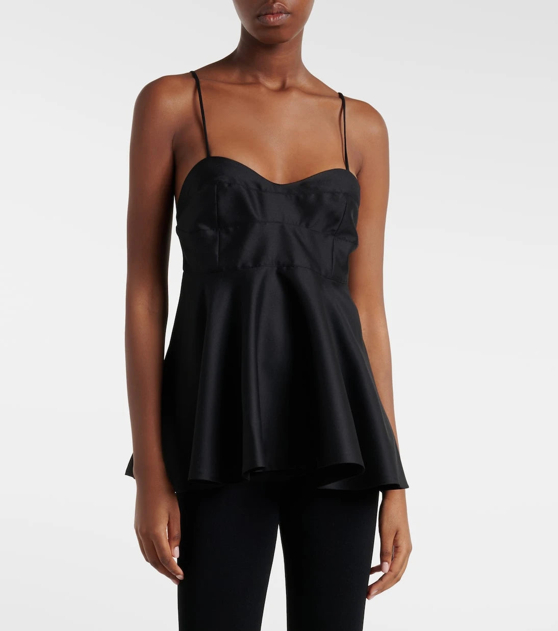 Róhe - Peplum wool and silk bustier top