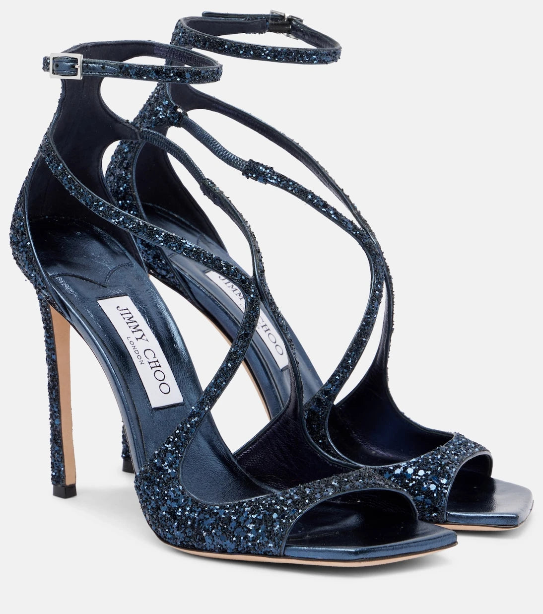 Jimmy Choo - صندل آسيا 110 بكعب لامع