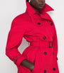 Red Cotton-Blend Trench Coat