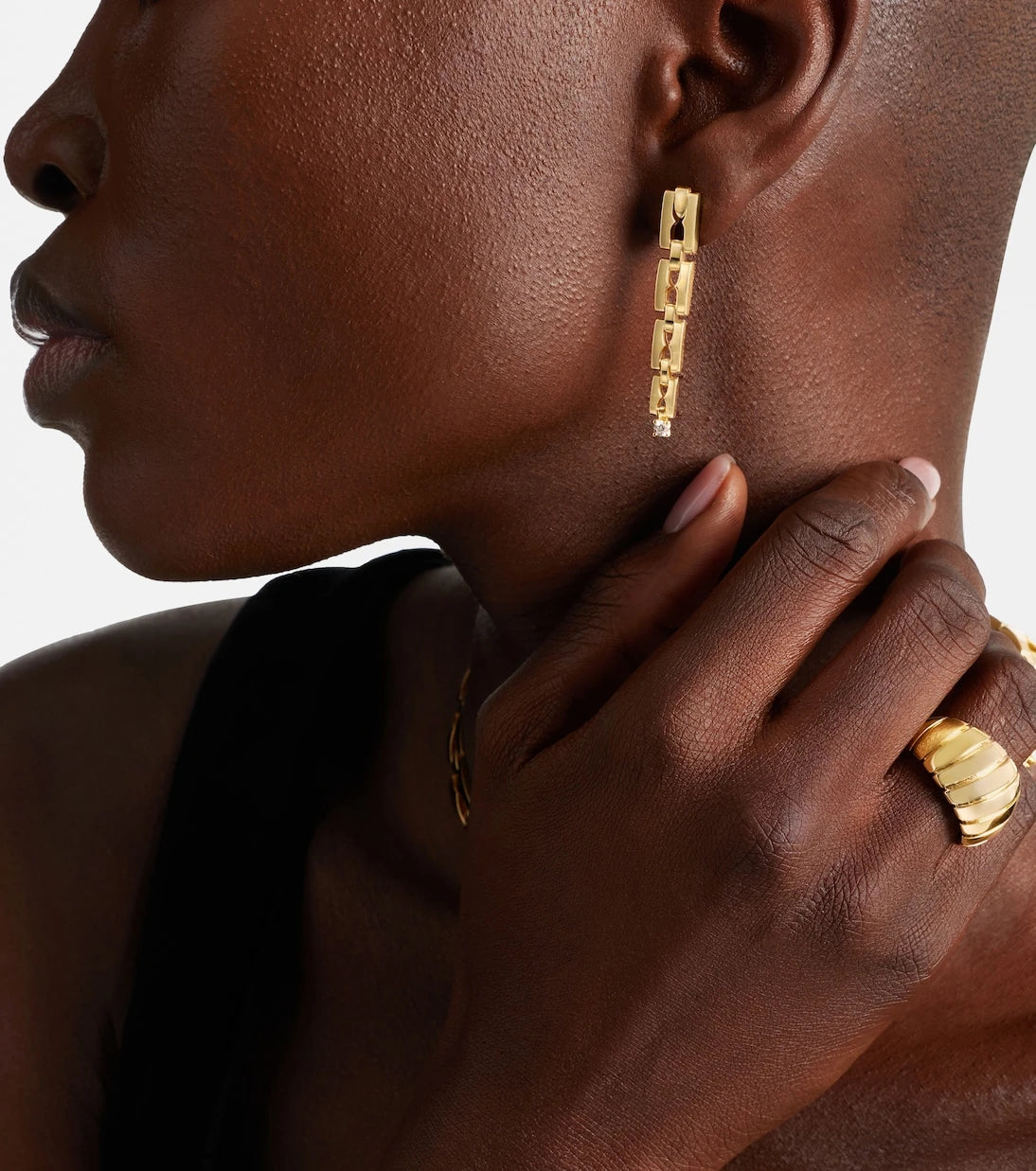 Bvlgari - B.zero1 18kt gold drop earrings with diamonds