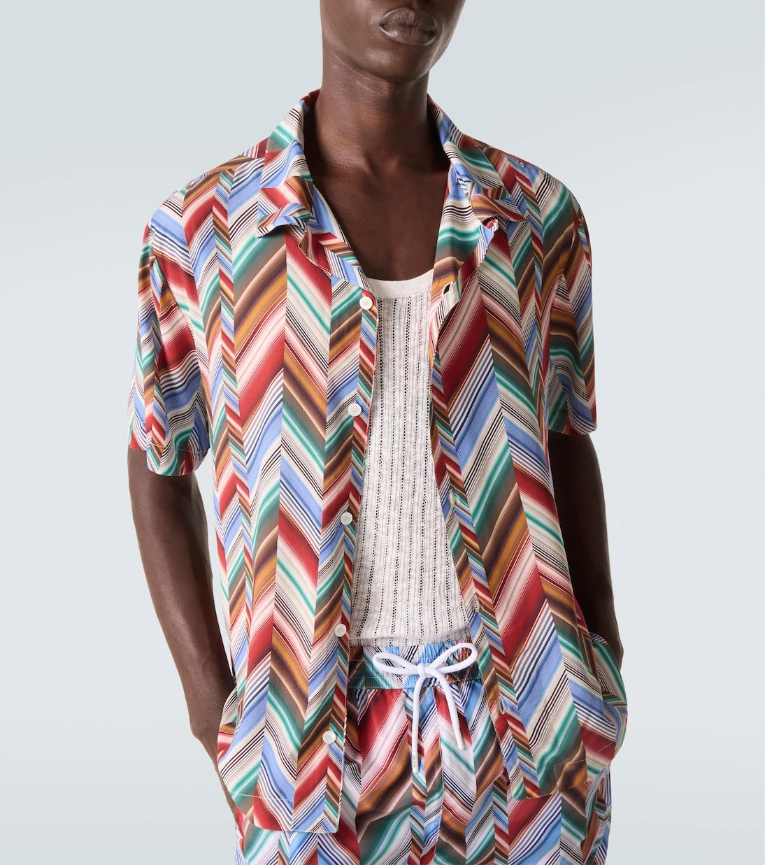 Missoni - Zigzag bowling shirt