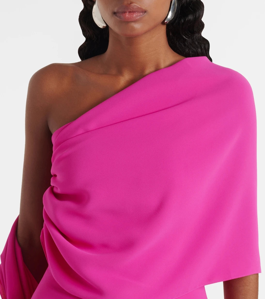 Marmar Halim - Caped silk crêpe cocktail dress