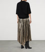 Brown Pleated Jax Maxi Skirt