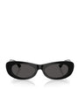 Jimmy Choo Black Oval Logo Sunglasses