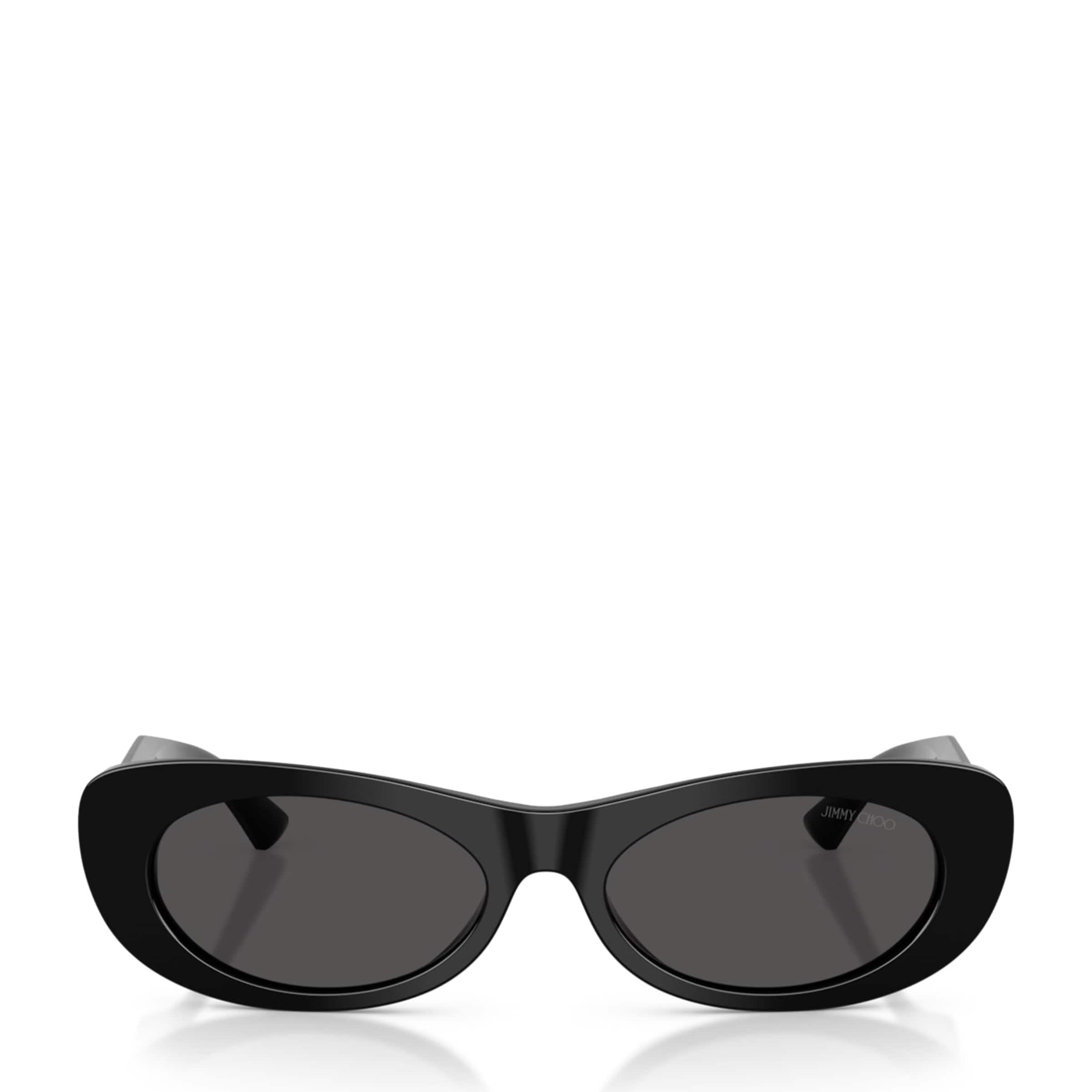 Jimmy Choo Black Oval Logo Sunglasses