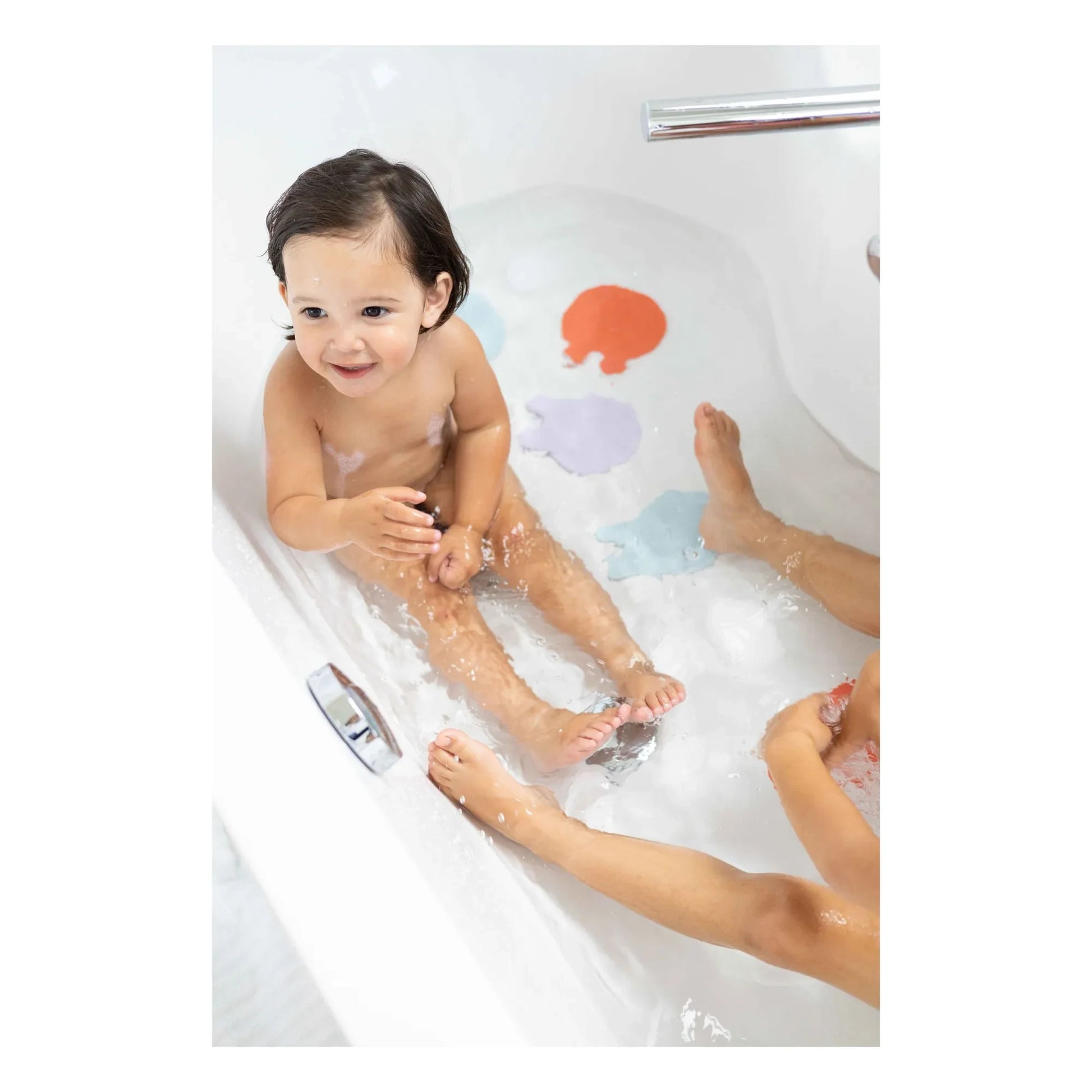 Quut - Grippi bath mats - Set of 8 | Coral