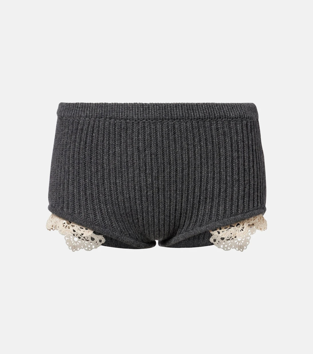 Magda Butrym - Crochet-trimmed cashmere shorts