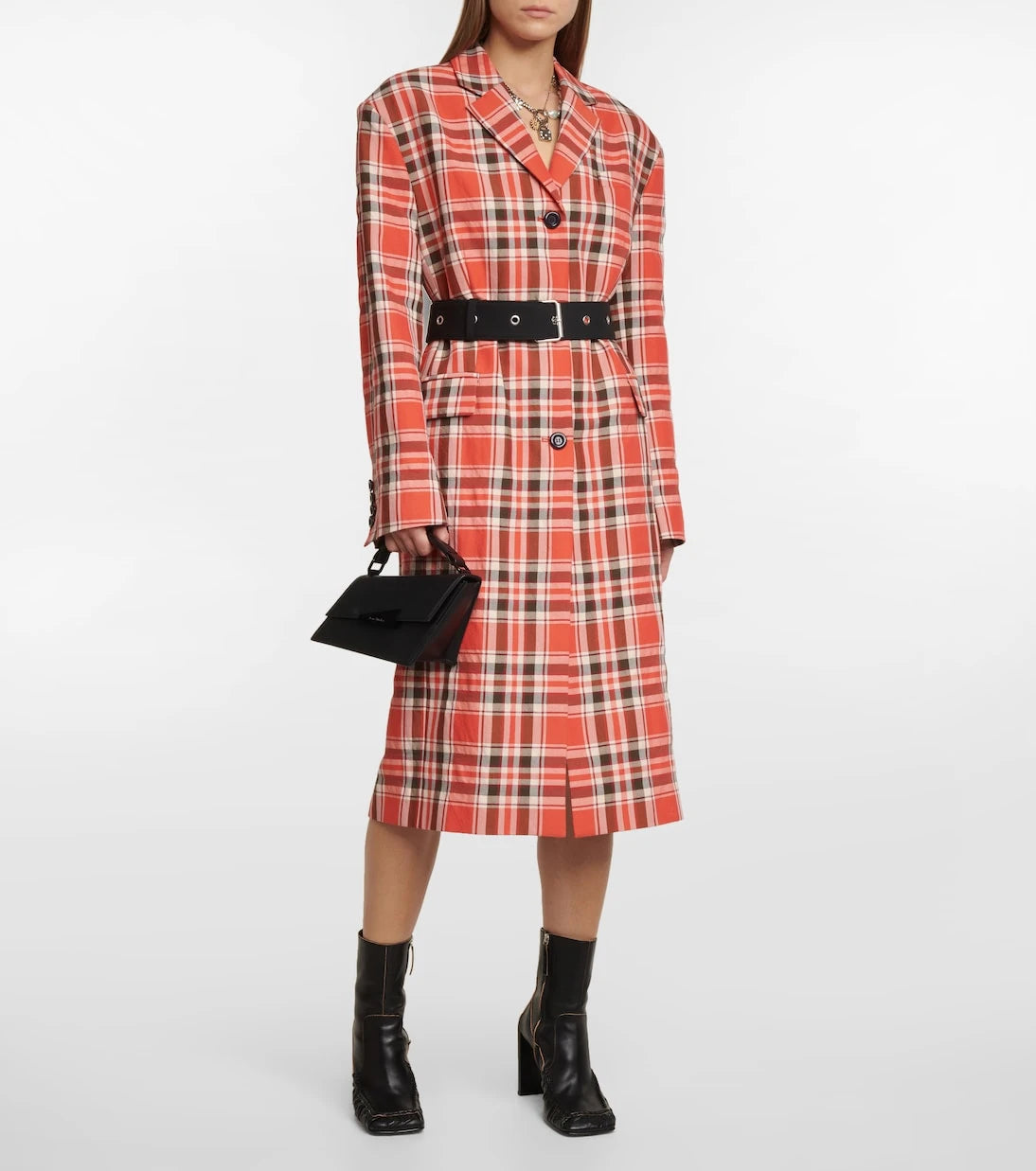 Acne Studios - Belted checked coat
