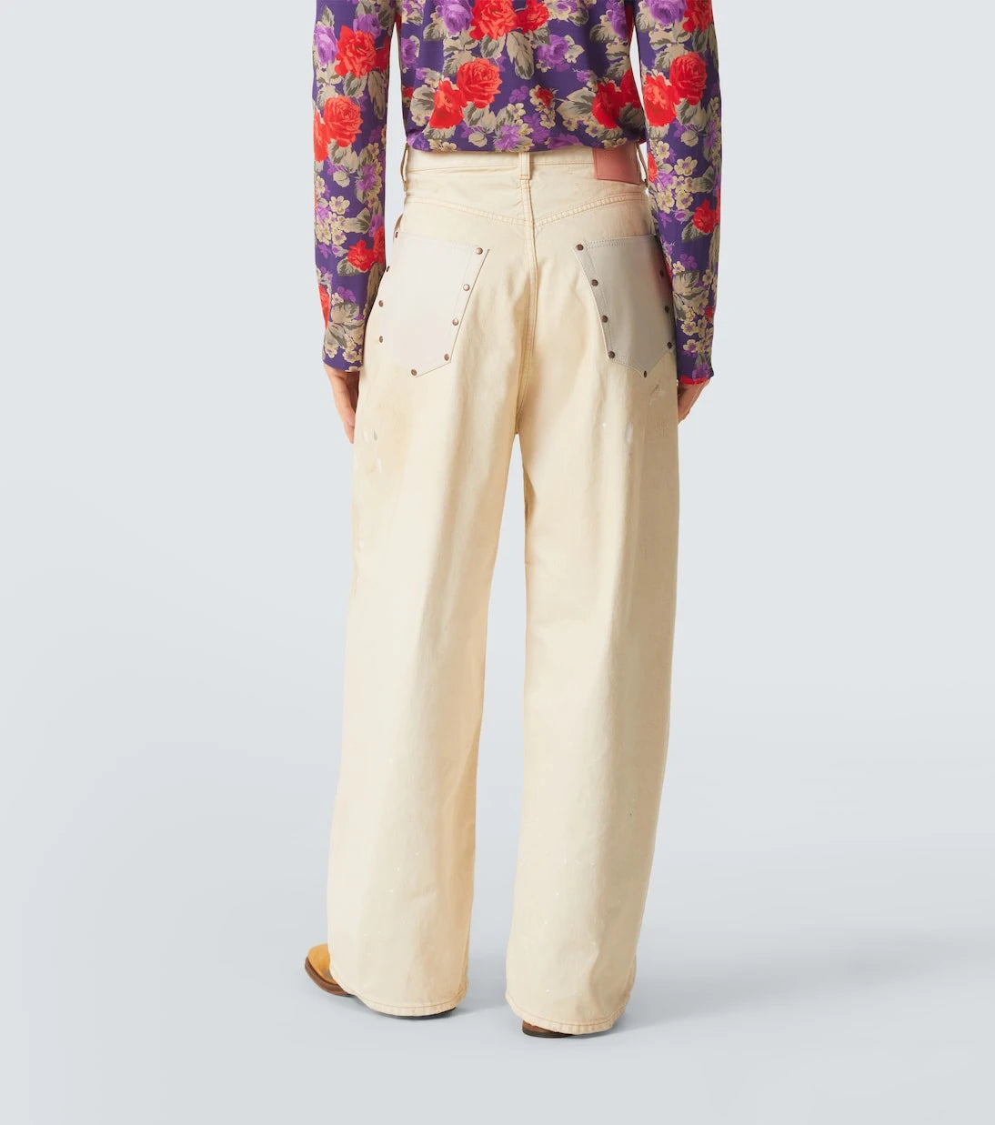 Acne Studios - جينز واسع الساق بتصميم بالٍ 2023