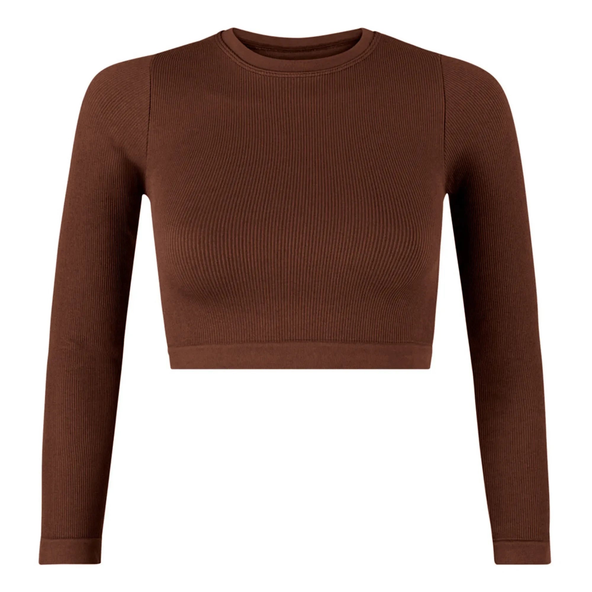 PRISM² - Evoke Ribbed Top | Brown