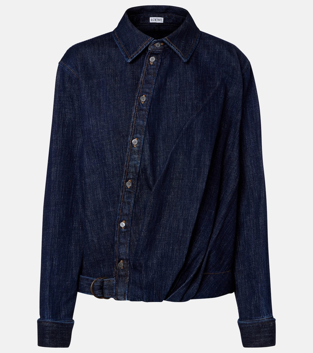 Loewe - Gathered denim shirt