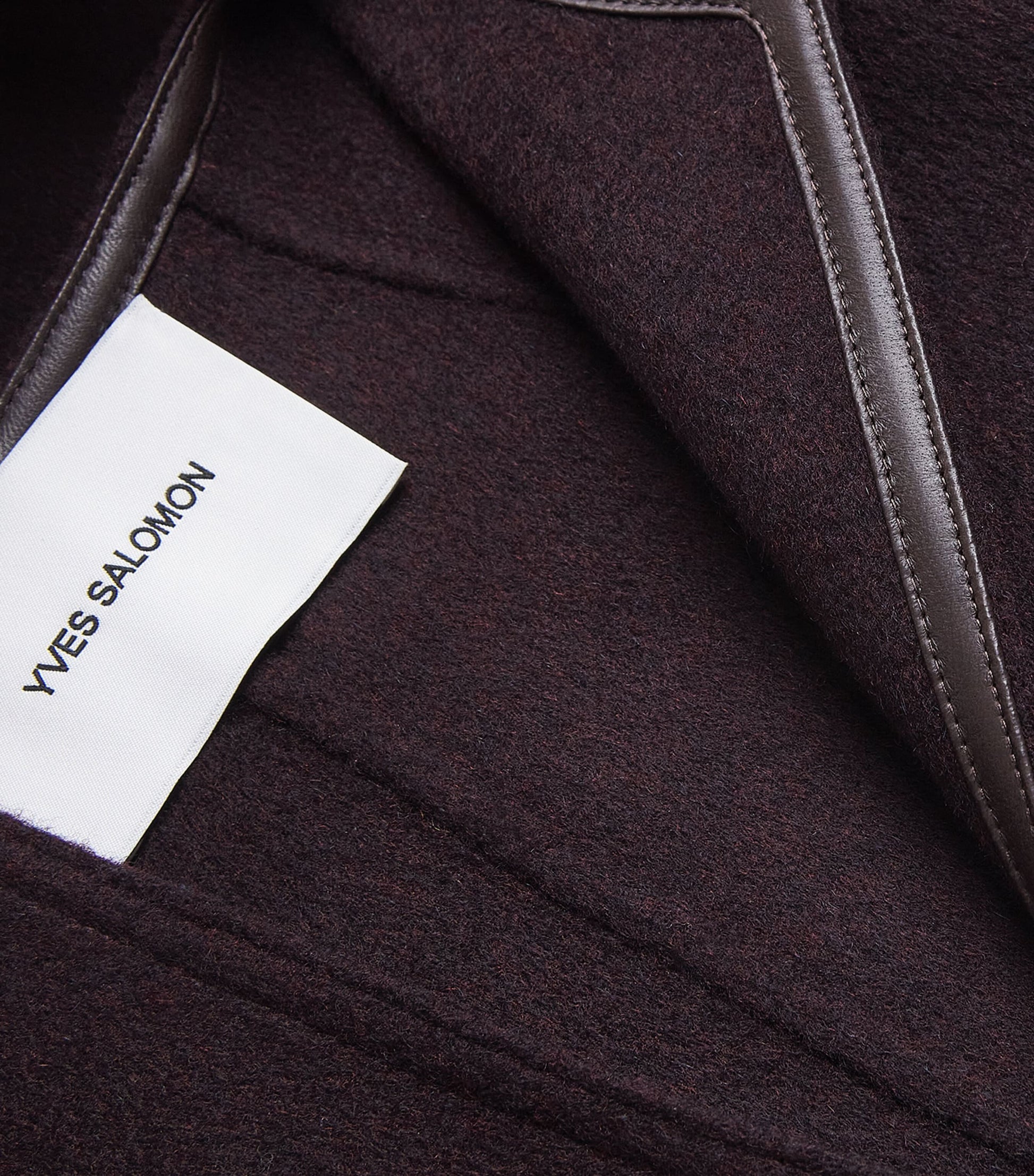 Yves Salomon Red Wool-Cashmere Double-Faced Top