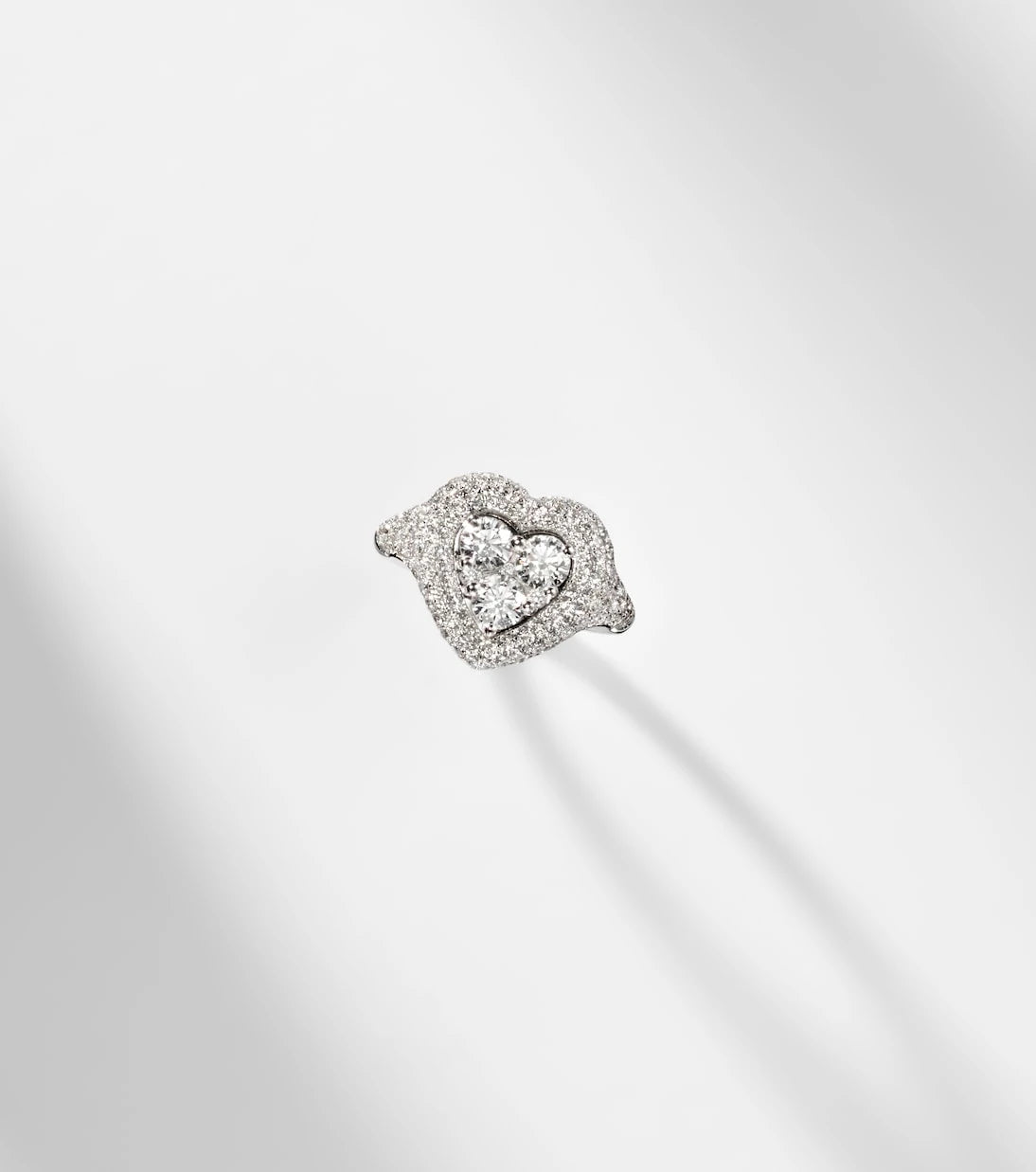 Kamyen - Manaal 18kt white gold pinky ring with diamonds