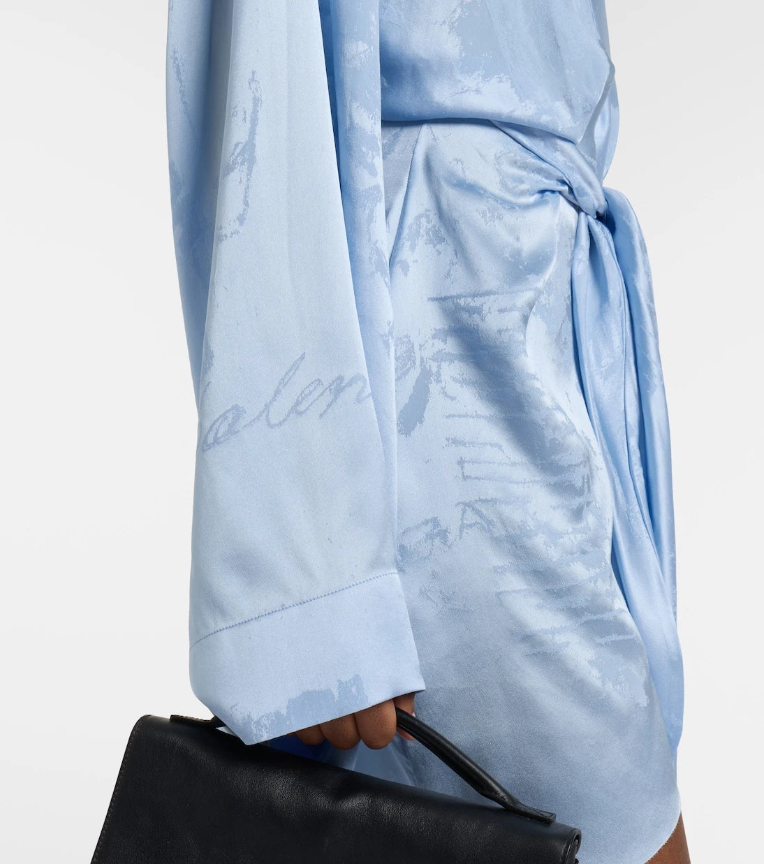 Balenciaga - فستان لف من الحرير