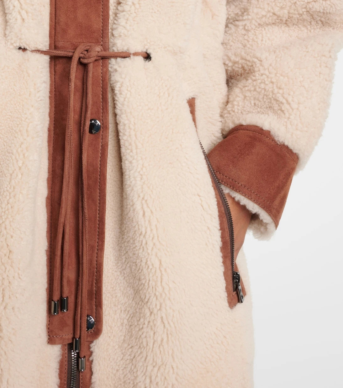 Bogner - Gritt suede-trimmed shearling coat