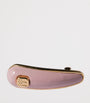 Pink Patent Leather Logo Hair Clip