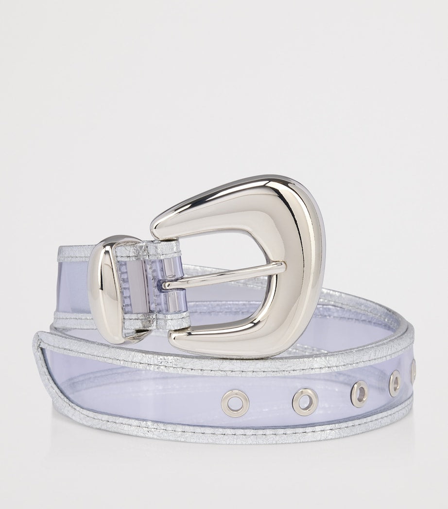 Bubble PVC Patent Leather Belt