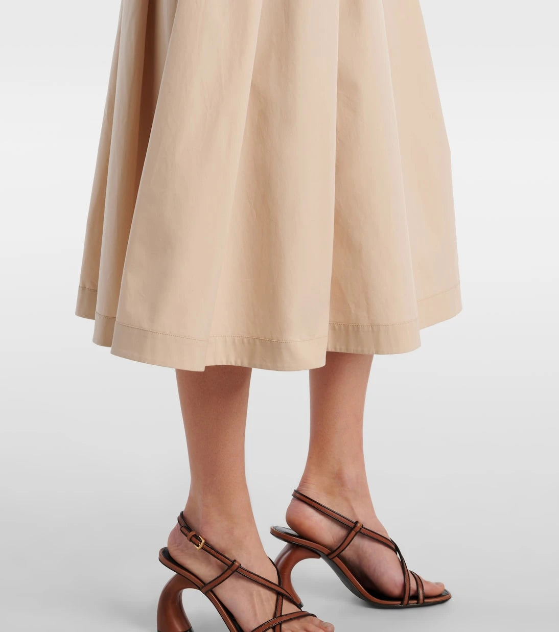 Tory Burch - Pleated cotton-blend shirt dress