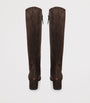 aeyde Brown Suede Mary Knee-High Boots 45