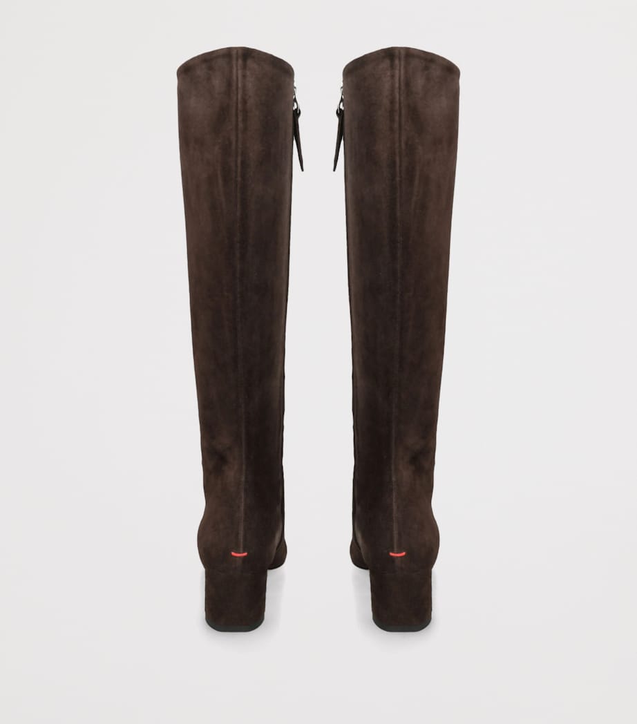 aeyde Brown Suede Mary Knee-High Boots 45
