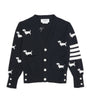 Thom Browne Kids Cotton Dog Cardigan (2-12 Years)