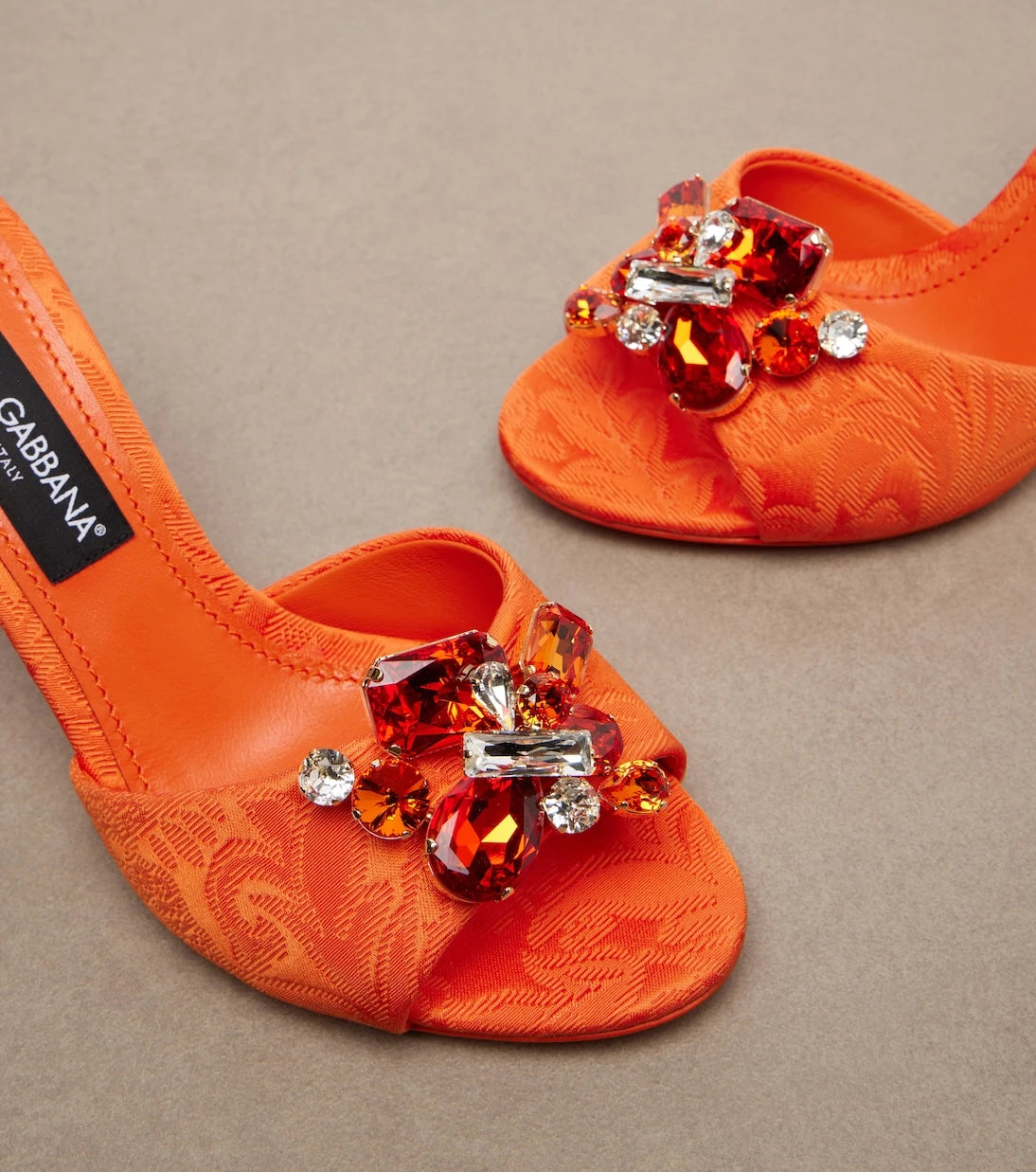 Dolce&Gabbana - Embellished brocade mules