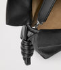 Leather Jean-Detail Flamenco Clutch Bag