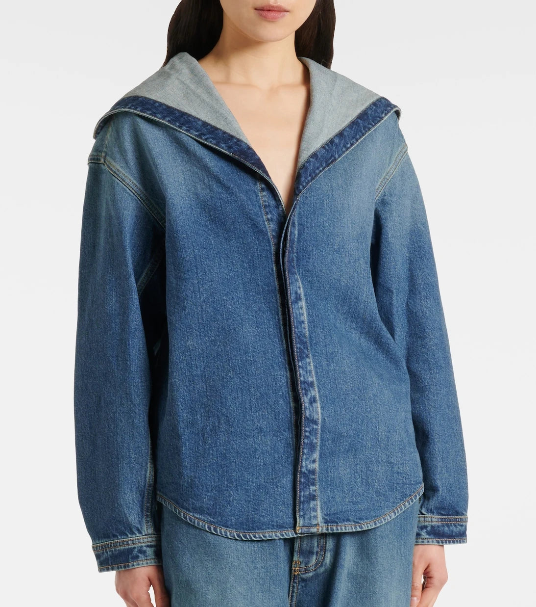 Alaïa - Hooded denim shirt