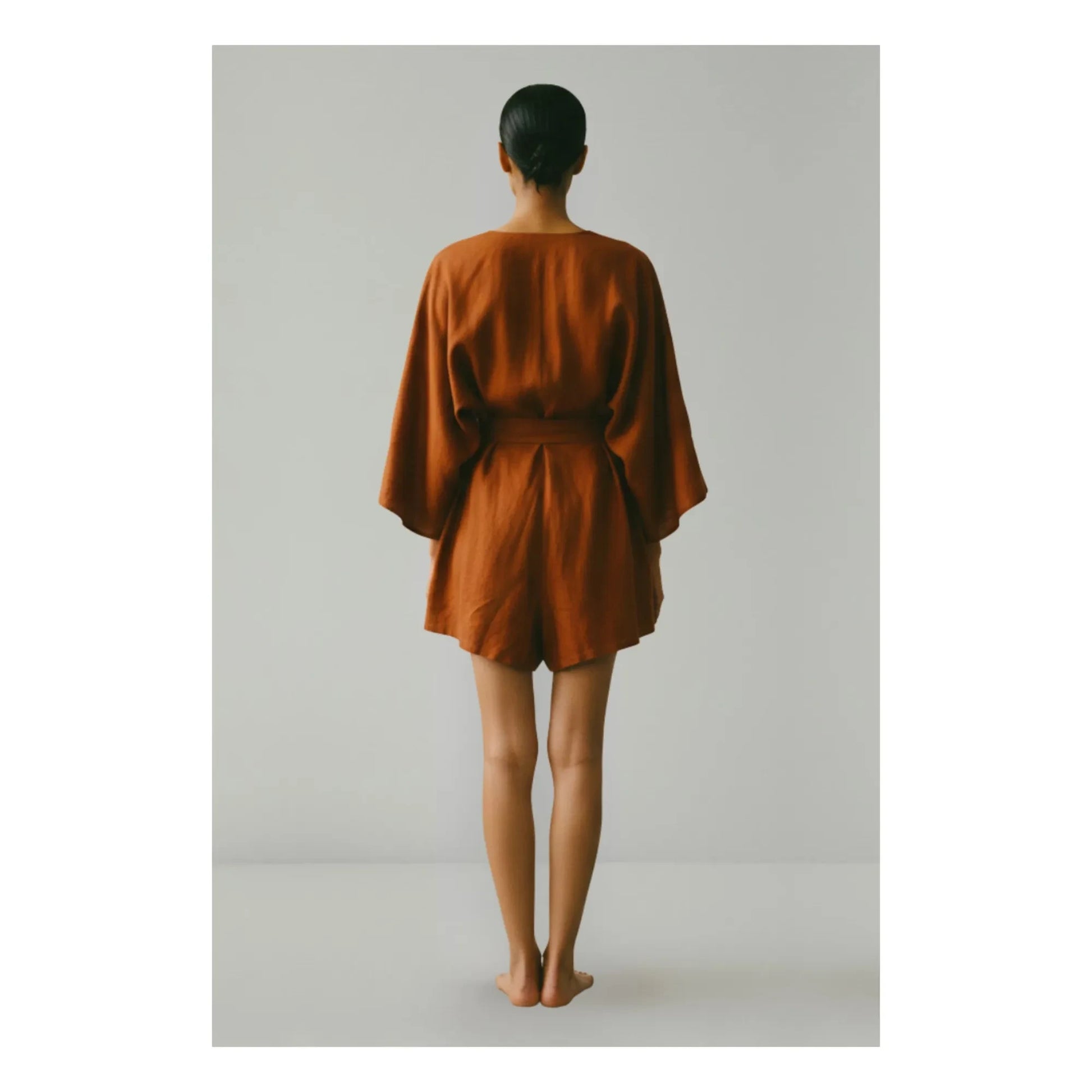 Vanessa Sposi - La Bouffante linen jumpsuit | Chocolate