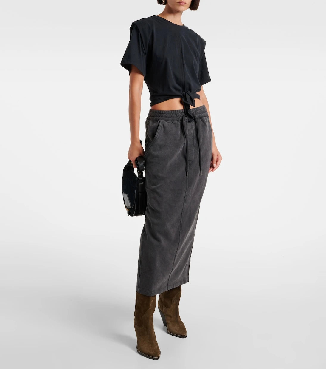 Marant Etoile - Noreen cotton jersey midi skirt