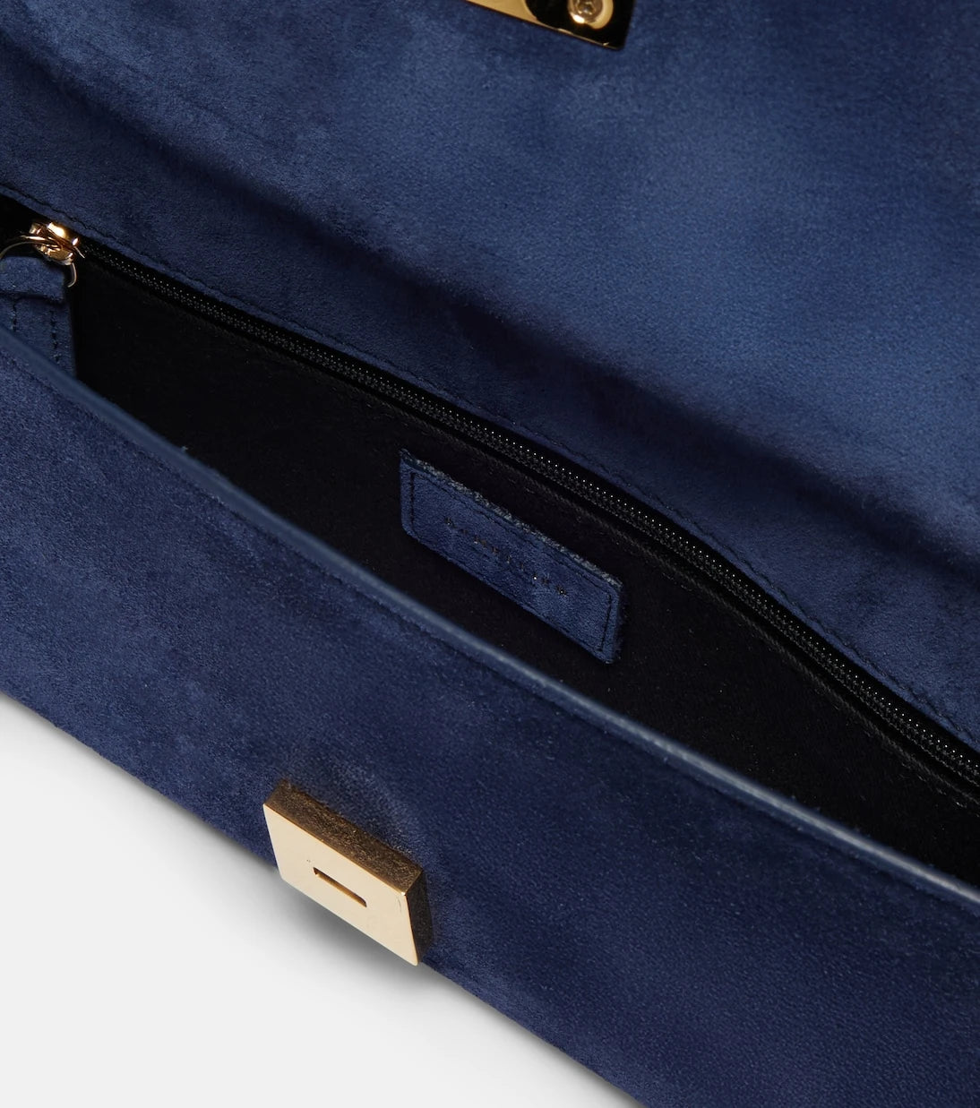 DeMellier - Vancouver leather-trimmed suede clutch
