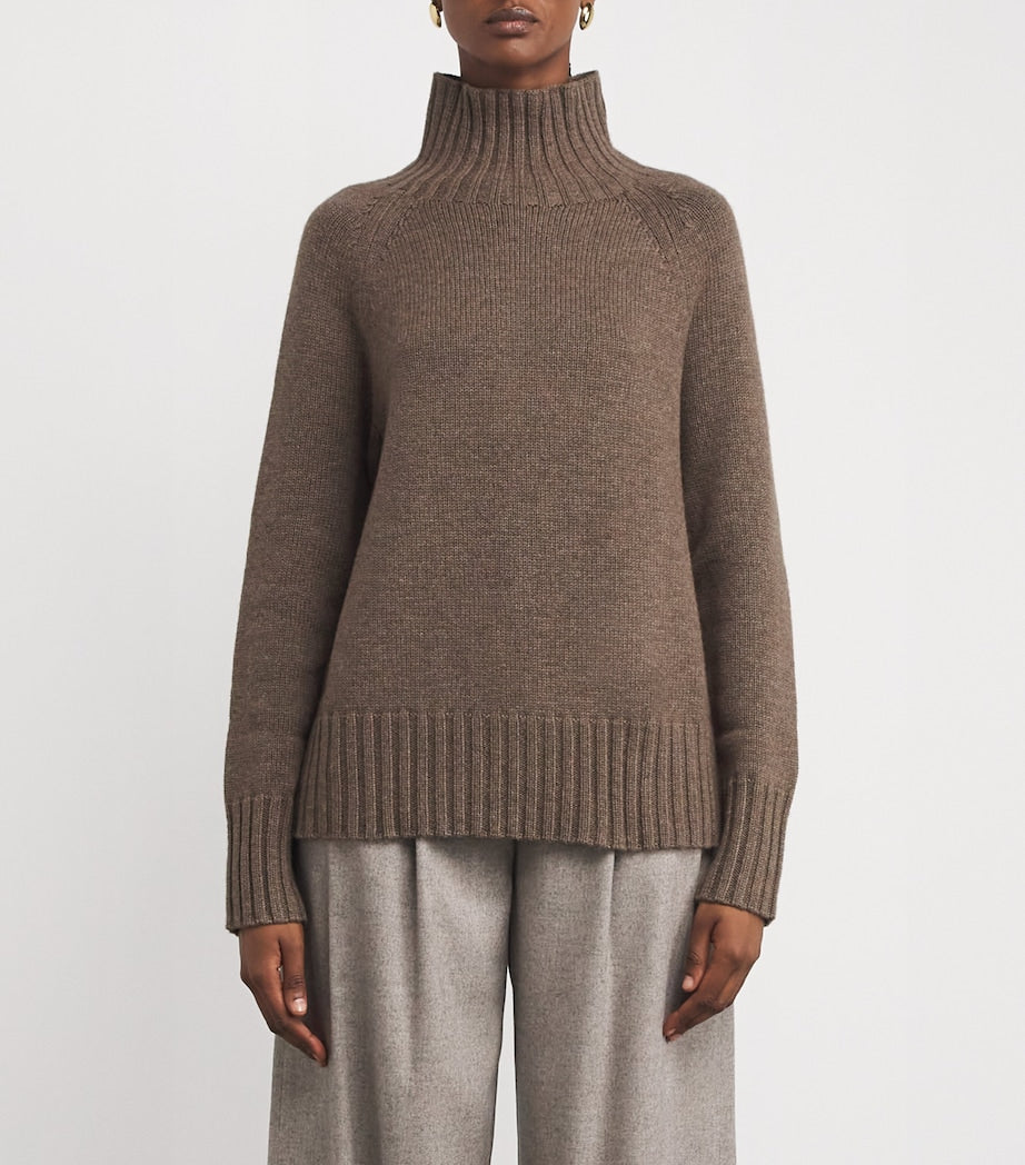 Max Mara Beige Wool-Cashmere Sweater