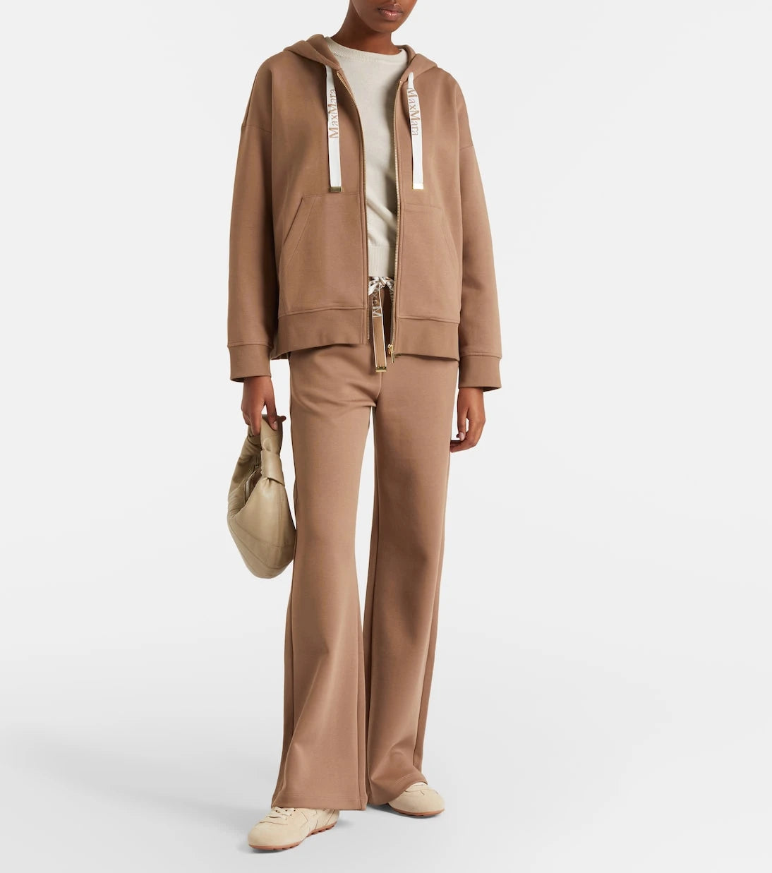 'S Max Mara - بنطلون بقصة مستقيمة من مزيج القطن
