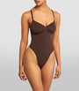 Skims Brown Seamless Sculpt Thong Bodysuit