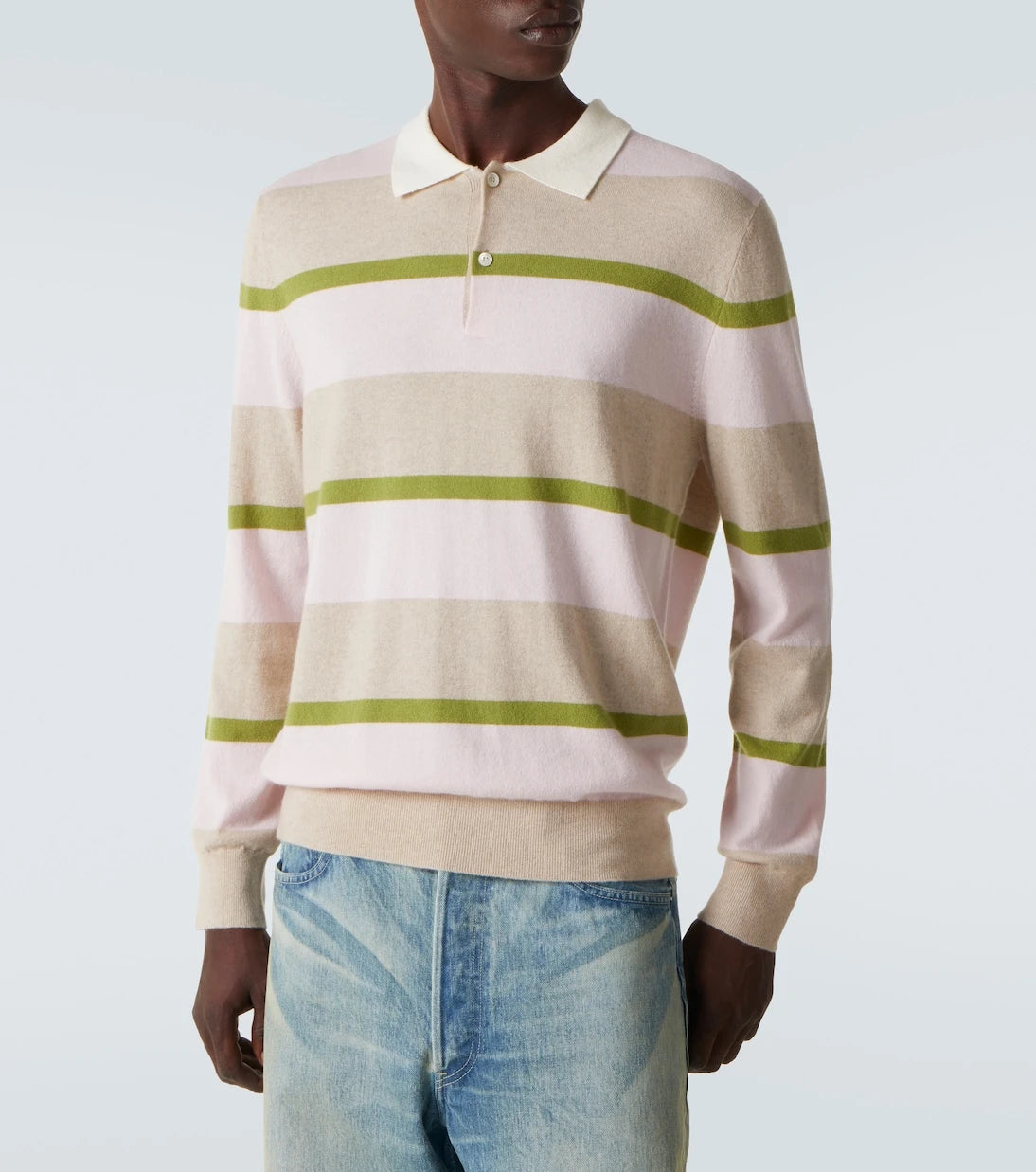 Arch4 - Mr Salvatore striped cashmere polo sweater