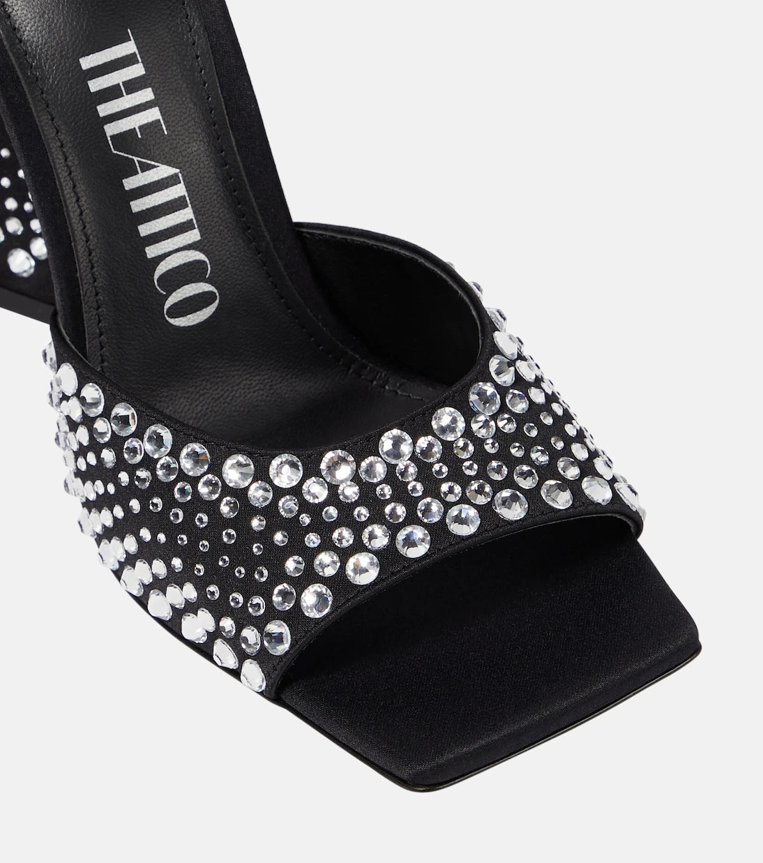The Attico - Devon embellished satin mules