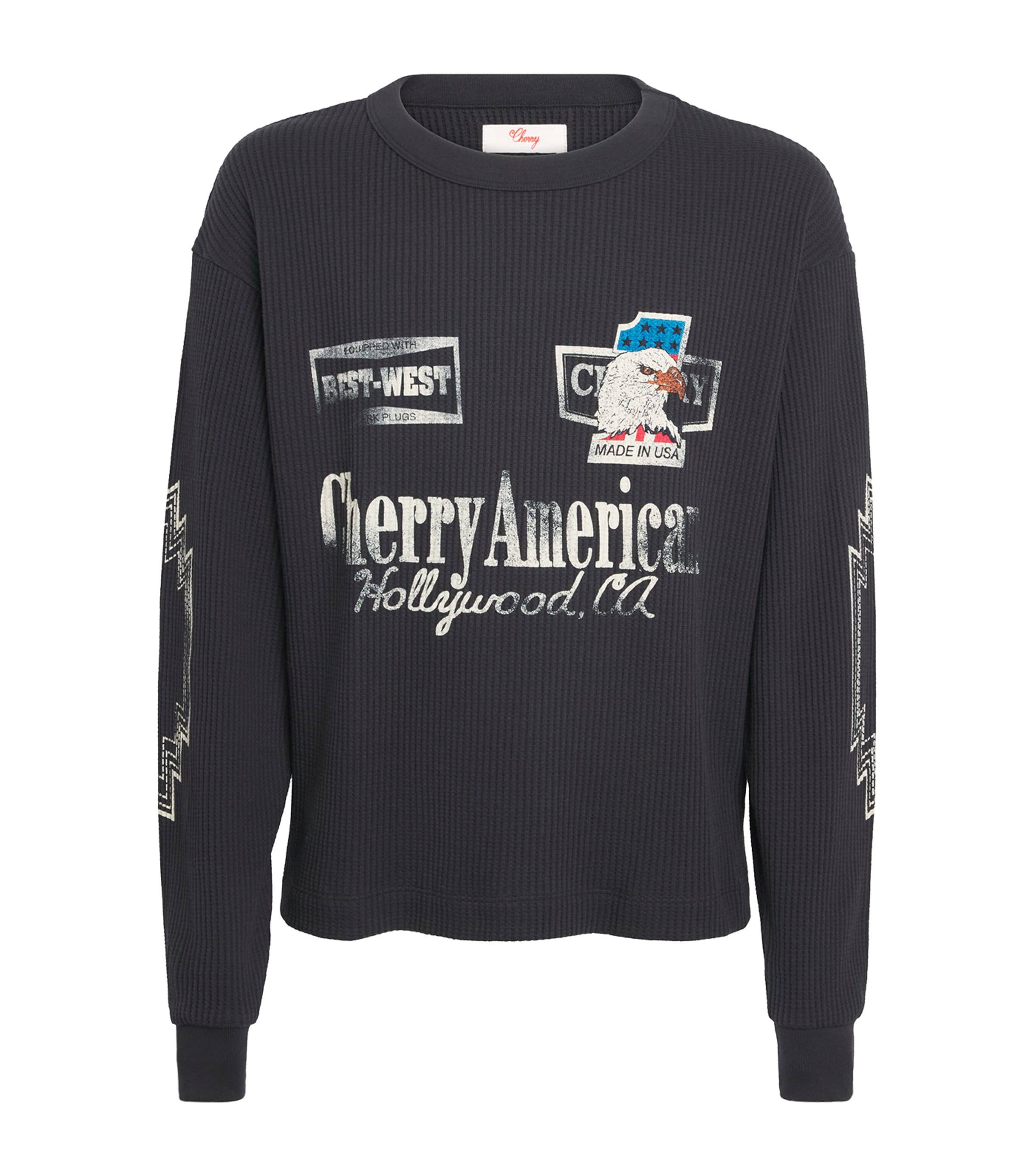 Cherry Los Angeles Best West Logo Thermal Long-Sleeve T-Shirt