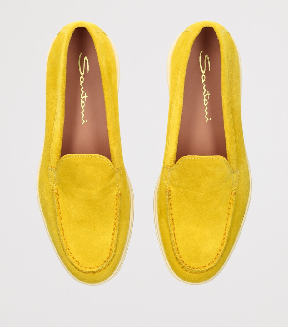 Yellow Suede Loafers