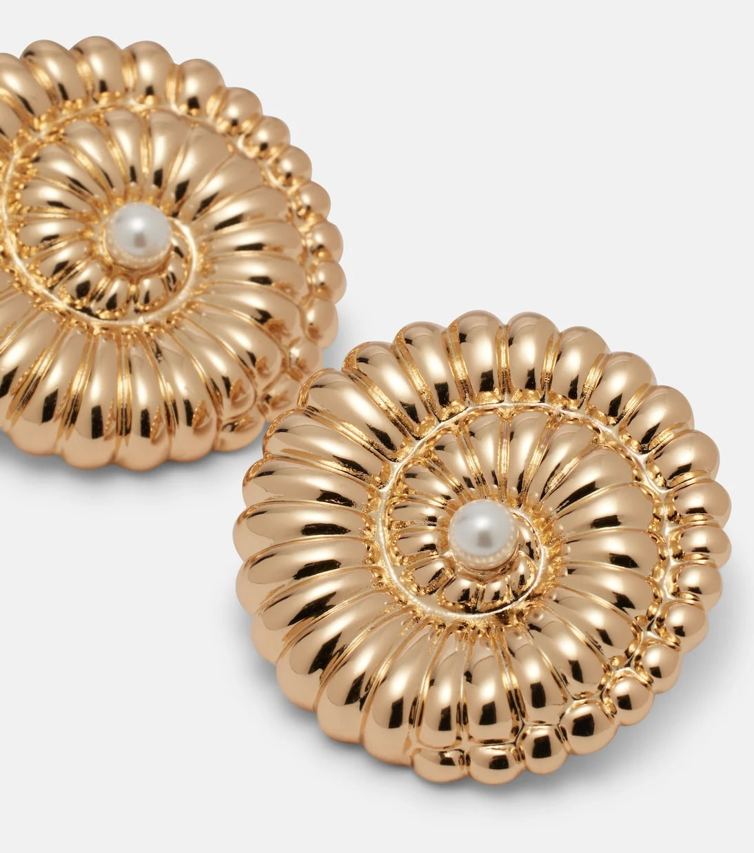 Self-Portrait - Faux pearl-embellished earrings