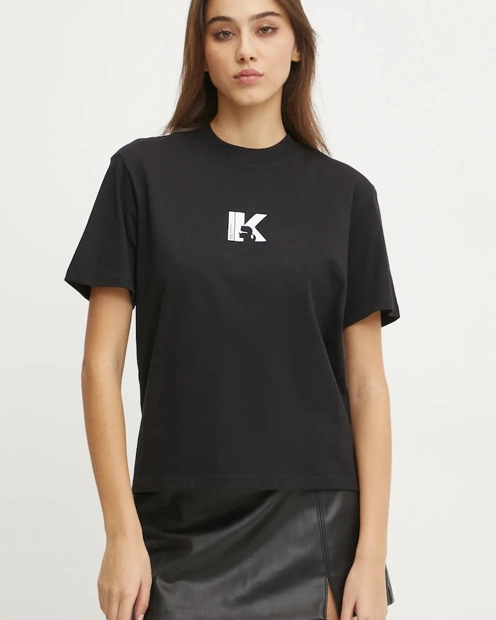 Karl Lagerfeld Jeans kadın pamuklu tişört