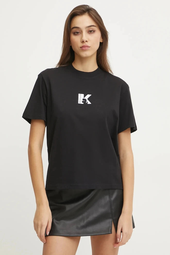 Karl Lagerfeld Jeans kadın pamuklu tişört