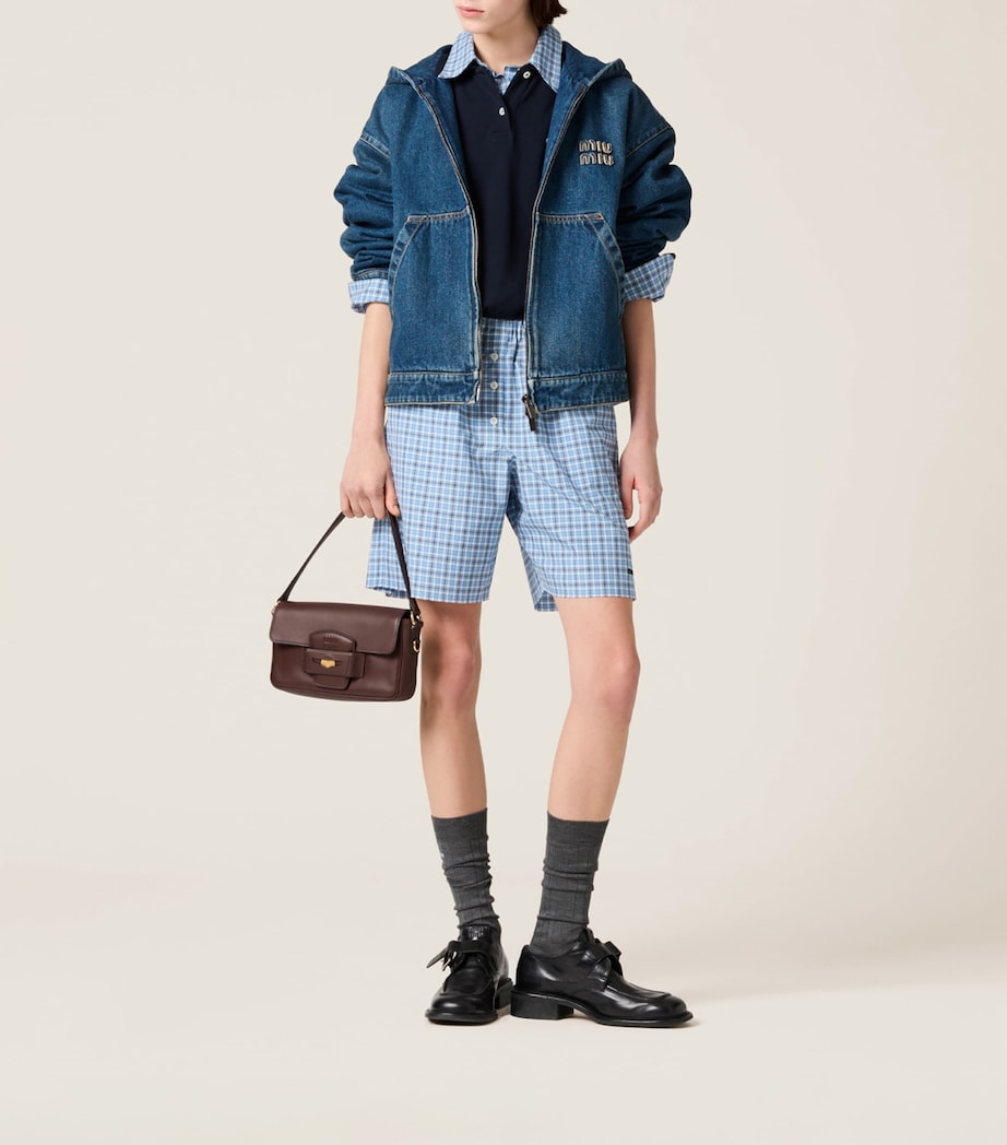 Blue Denim Zip-Up Hoodie