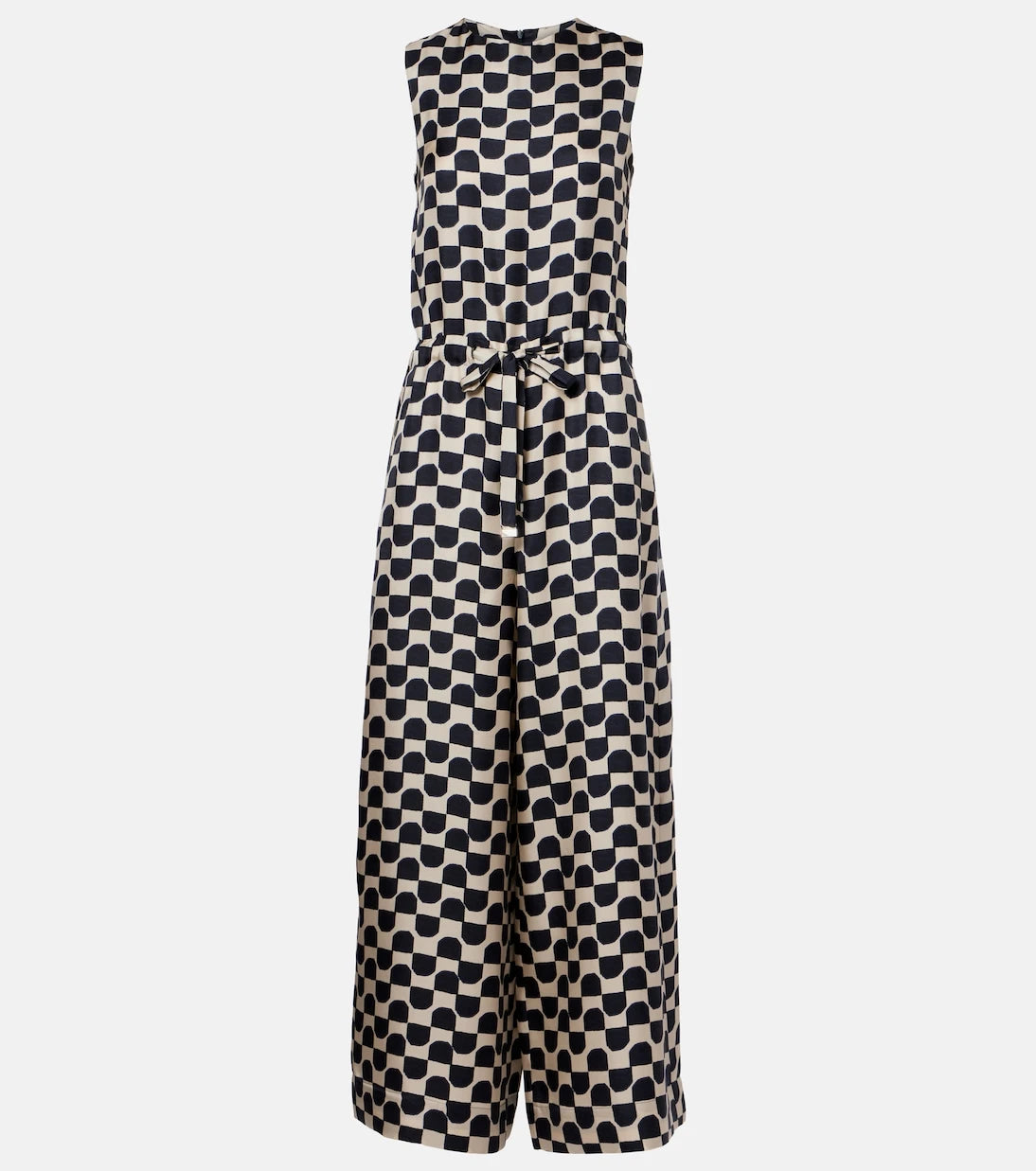 'S Max Mara - Ronchi desenli ipek tulum
